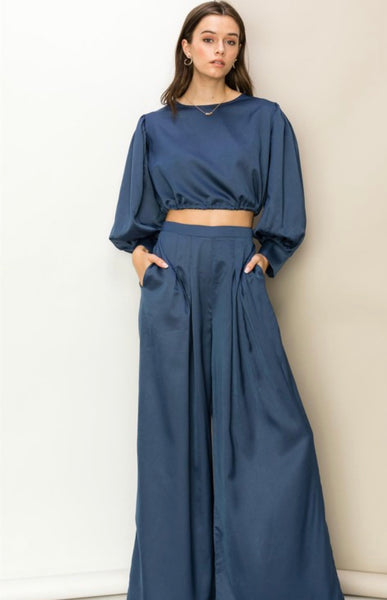 SO INDIGO BLUE 2PC PANTS SET