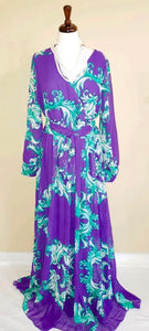 “Charly” Chiffon Purple  Dress