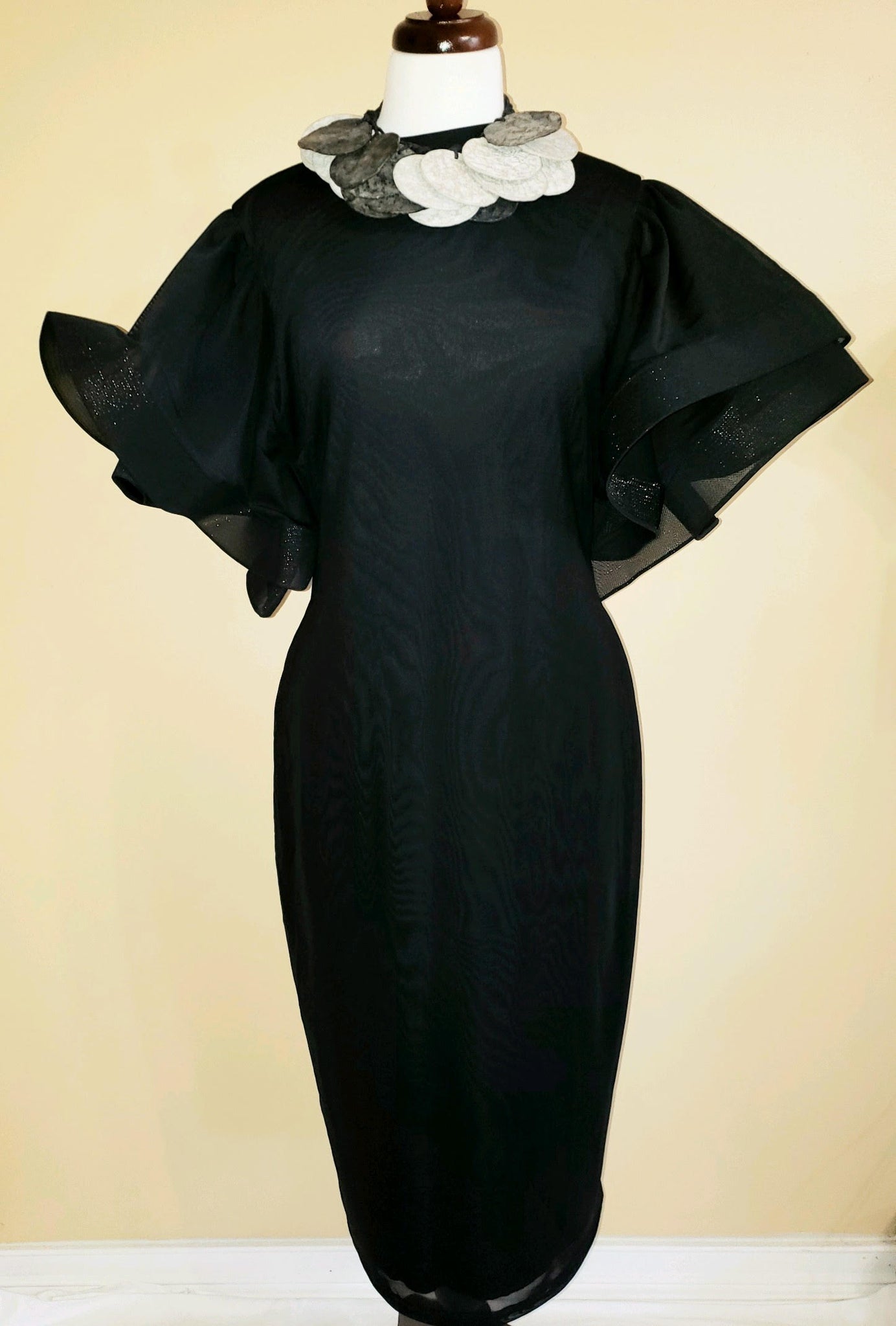 “Renee”  Ruffle Layered Sleeve Dress