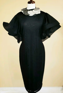 “Renee”  Ruffle Layered Sleeve Dress