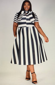 Stripe-A-Pose Midi Dress